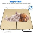 thumbnail image 2 of Pet Cars Seat Cover Rear Back Seat Boot Cover Hammock Design Pet Dog Cats Protector Mat Liner with Adjustable Buckle(Beige) (Color : Beige), 2 of 8