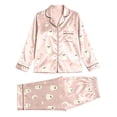 thumbnail image 4 of RMGVDSD Pajama Sets for Women 2 Piece Halloween Ghost Print Long Sleeve Sleepwear Lapel Button Down Loungewear Holiday Pajamas Casual Home Wear, 4 of 4