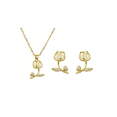 thumbnail image 1 of Set De Collar Y Aretes Tulipanes Para Mujer, Dorado, 1 of 4