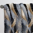 thumbnail image 4 of Designart "Sequined Glamour In Grey And Gold" Glam Room Darkening Curtain Single Panel, 4 of 6