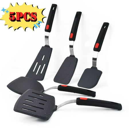 

Silicone Spatula 5Pcs Spatulas Silicone Set for Nonstick Cookware 600°F Heat Resistant Kitchen Cooking Utensils Set for Egg Pancake Dishwasher Safe(5Pcs)