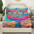 thumbnail image 3 of Little Mermaid Bed Sheets Set Pastel Mermaid Tail Sheet Set Full,Ocean Starfish Sheets Conch Shell Bed Set,Hawaii Beach Decor, 3 of 5