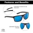 thumbnail image 4 of Flying Fisherman Offline Polarized Sunglasses - Matte Black/Smoke Blue Mirror, 4 of 6