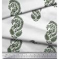 thumbnail image 3 of Soimoi Silk Fabric Leaves Block Print Sewing Fabric Yard 42 Inch Wide, 3 of 3