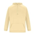 thumbnail image 5 of Jinhomg Men's Fleece Pullover Hoodie Regular fit Long Sleeve Casual Pullover Big and Tall Hooded Sweatshirt with Pockets Beige,XXXL, 5 of 6