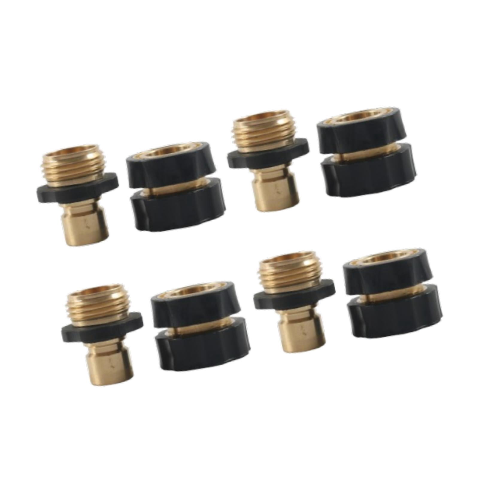 oshhni 4 Pieces 3/4 inch Garden Hose Fitting Quick Connector No Leakage Water Brass