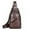 Brown, variant on OutmaxHome Mens Leather Sling Bag Backpack Casual Outdoor Shoulder Crossbody Chest Bag with USB Charging Port