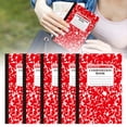 thumbnail image 2 of DLMCUH 5 Pack Composition Notebook,Wide Ruled Composition Book,Marble College Ruled Composition Notebooks,5.5"x8.2",Sewn Binding Journal,30 Sheets,Thick Lined Paper Notebook,Classroom Essentials(Red), 2 of 8