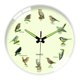 thumbnail image 3 of Reloj de pared fluorescente de 30 cm con motivo de pájaro, silencioso (sin tictac), ideal para el salón. Moderno. Blanco, 3 of 9