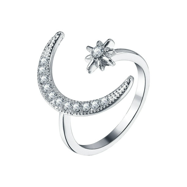 Anillo de luna para mujer, accesorios de joyería de boda de compromiso, regalo para mujeres y niñas Wmkox8yi sjalhkljlk1663
