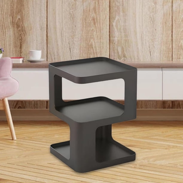 Mesa auxiliar Mesa auxiliar Simple y moderno estante de almacenamiento de Metal pequeña mesa de té mesa de centro para el hogar sofá oficina pequeño 35cmx35cmx54cm