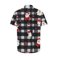 thumbnail image 4 of Blusa y camisa de manga corta con cuello vuelto para hombre Camisa de manga corta con estampado navideño para hombre Tops casuales con cuello vuelto Camisa Blusa Tops para hombre, 4 of 5