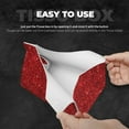 thumbnail image 5 of Lsque Red Glitter Printed Long Tissue Box Cover Holder, Facial Paper Organizer Dispenser,Triangle with Bottom Belt, PVC Leather Decorative Organizer, 5 of 9