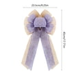thumbnail image 2 of Uuowzo Handcrafted Easter Bow with Faux Linen Ribbon Festive Decorative Accessories Indoor Outdoor Easter Decorations for Yard Garden, Purple, 2 of 6