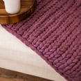 thumbnail image 3 of Northlight Cable Knit Plush Throw Blanket - 50" x 60" - Orchid Purple, 3 of 8