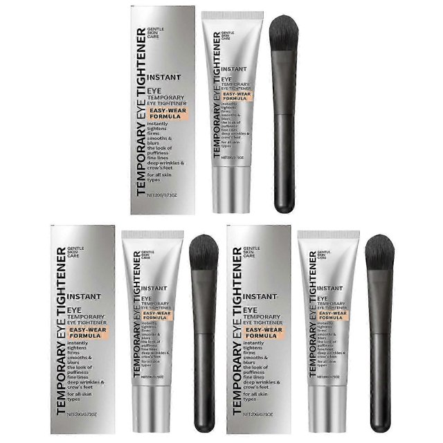 Instant Eye Tightener & Brush Set, Temporary Eye Tightener Cream, Reduces Under Eye Bags, Dark Circles & Wrinkles, Puffiness, Anti-Aging Fine Lines