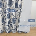 thumbnail image 2 of DriftAway Linen Floral Paisley Navy Blackout Curtains for Living Room Bedroom 96 Inch Length 2 Panels Lined Back Tab Rod Pocket Window Drapes Thermal Farmhouse Country Jacobean Curtains, 2 of 8