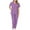 Purple, variant on Axiiglly Scrubs for Women Set V Neck Scrub Tops with Pockets Elastic Waist Uniform Pants Soft Stretch Workwear 2 Piece Nurse Scrubs Sets