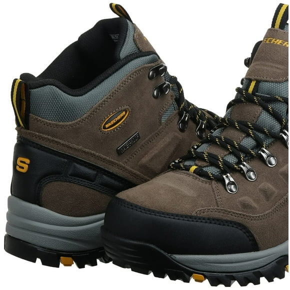Skechers Men's RELMENT-PELMO Hiking Boot, khk, 12 Wide US