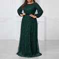 thumbnail image 5 of Summer Oversize Maxi Dresses for Womens 2025 Fashion Casual Solid Color Long Sleeve Round-Neck Dress, 5 of 7