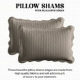 thumbnail image 6 of Ameha 3 Piece Quilt Set Chevron Bedspread Reversible Ultrasoft Microfiber Adult Bedding Beige Color Queen, 6 of 9