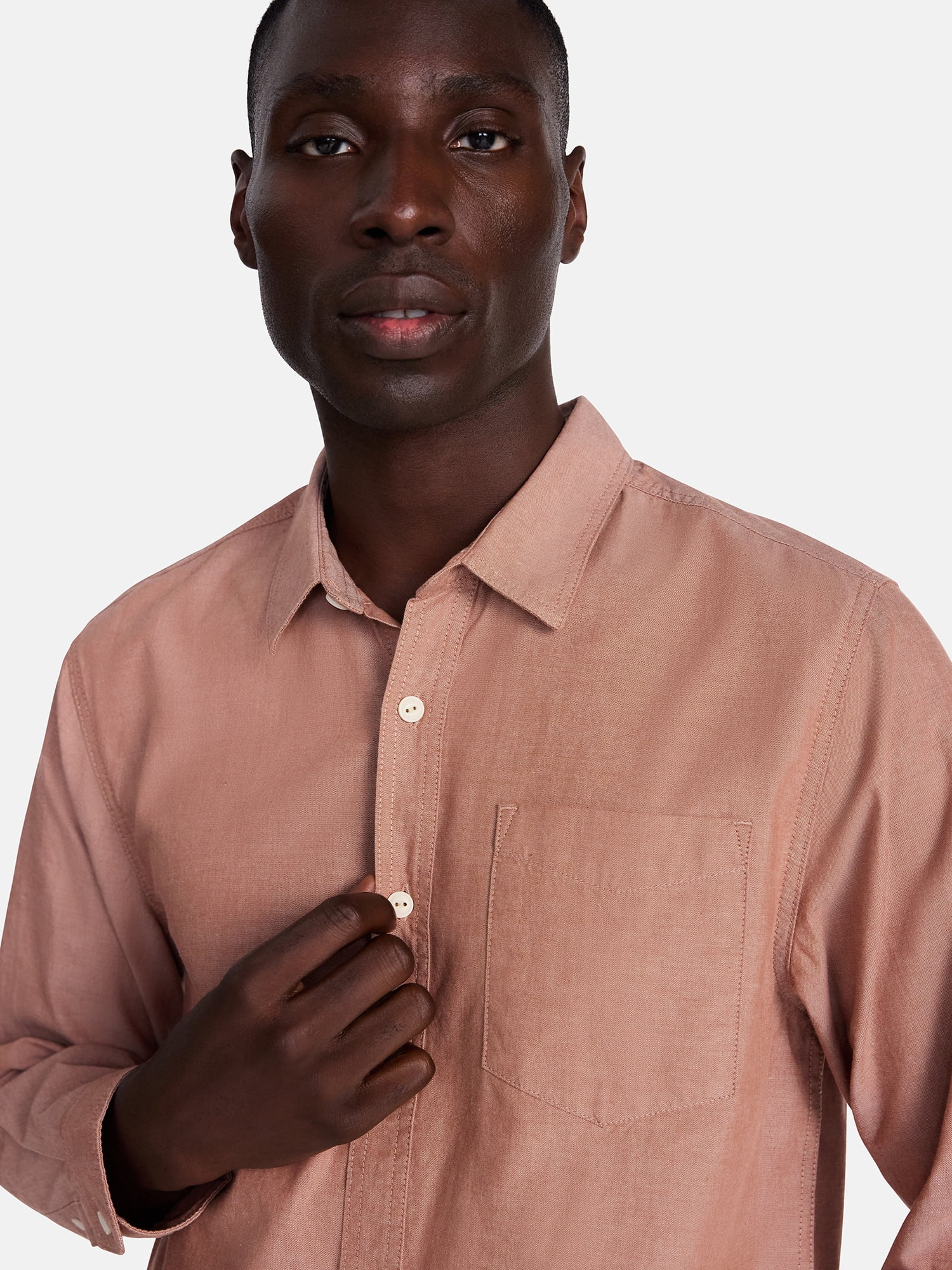 George Men's Poplin Shirt with Long Sleeves, Sizes S-3XL, LT-4XLT, 2XB-6XB
