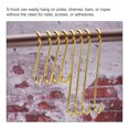 thumbnail image 4 of Uxcell S Hanging Hooks, 20inch/500mm Extra Long Carbon Steel Hanger, Gold Tone, 2Pack, 4 of 5