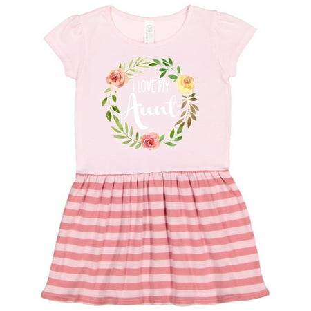 

Inktastic I Love my Aunt- flower circle Gift Toddler Girl Dress