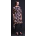 thumbnail image 4 of Bimba Kurti Asymétrique à Imprimé Floral de Roses Grandiflora Bleues pour Femmes, Robe d'Été Indienne Tunique, Moyen, 4 of 6