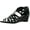Black, variant on DIVIANA NICKI-18 Womens Cut Out Back Zip Wedge Sandals