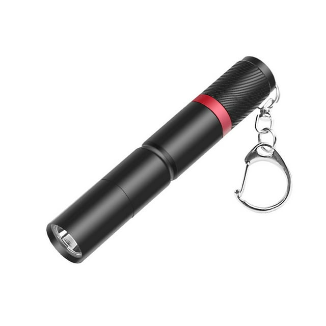 Mini llavero LED Linterna Ligera de aluminio Lámpara de lámpara de antorcha brillante con equipo de pesca para acampar de bolsillo