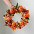 thumbnail image 6 of Halloween Fall Wreaths for Front Door - Maple Leaves Pumpkins - Fall Wreaths Artificial Wreath Decorations for Indoor Outdoor Thanksgiving Halloween Fall Decorations for Home, 6 of 8