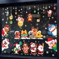 thumbnail image 1 of Pegatinas de decoración navideña Diseño de escena de ventana de vidrio de centro comercial navideño Pegatinas electrostáticas de muñeco de nieve de Papá Noel, 1 of 5