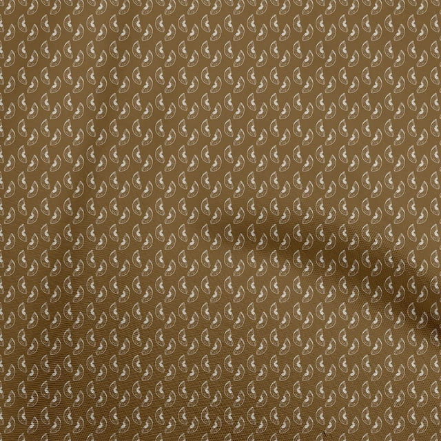 oneOone Polyester Spandex Brown Fabric Papaya Craft Projects Decor Fabric Printed By The Yard 56 Inch Wide