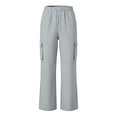 thumbnail image 6 of XINXIAOO Kids Sweatpants Active Fit Elastic Waist Jogger Sweatpants with Pockets Girls Athletic Pants Grey Pants Kids Athletic Pants Size 7-8 Years, 6 of 7