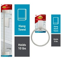 Command Bath Satin Nickel Towel Ring and Command Bath Satin Nickel Towel Bar