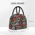 thumbnail image 3 of Haiem Geometry Printed Lunch Bag Women, Lunch Box Lunch Bag for Women, Small Leakproof Cute Lunch Tote Large Capacity Reusable Insulated Cooler Lunch Container, 3 of 6