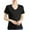 Black1, variant on fatyb Womens Cotton T-Shirts V Neck Short Sleeve Casual Tee Tops Solid Color Breathable Summer T Shirts