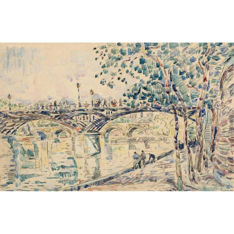Paul Signac 24x17 Gold Ornate Framed and Double Matted Museum Art