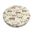 thumbnail image 1 of Disketp Vintage Farm Pigs Funda Redonda para Taburete, Funda de Cojín para Silla de Bar Suave y Elástica-14 inch, 1 of 7