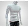 thumbnail image 4 of Men High Roll Turtle Neck Pullover Knitted Jumper Sweatshirt Tops Sweater Blouse, 4 of 5