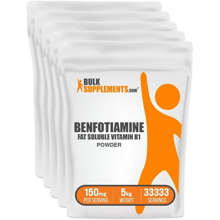 BulkSupplements Benfotiamine Powder - 150mg per Serving - 5 Kilograms (11 lbs) - 33333 Servings