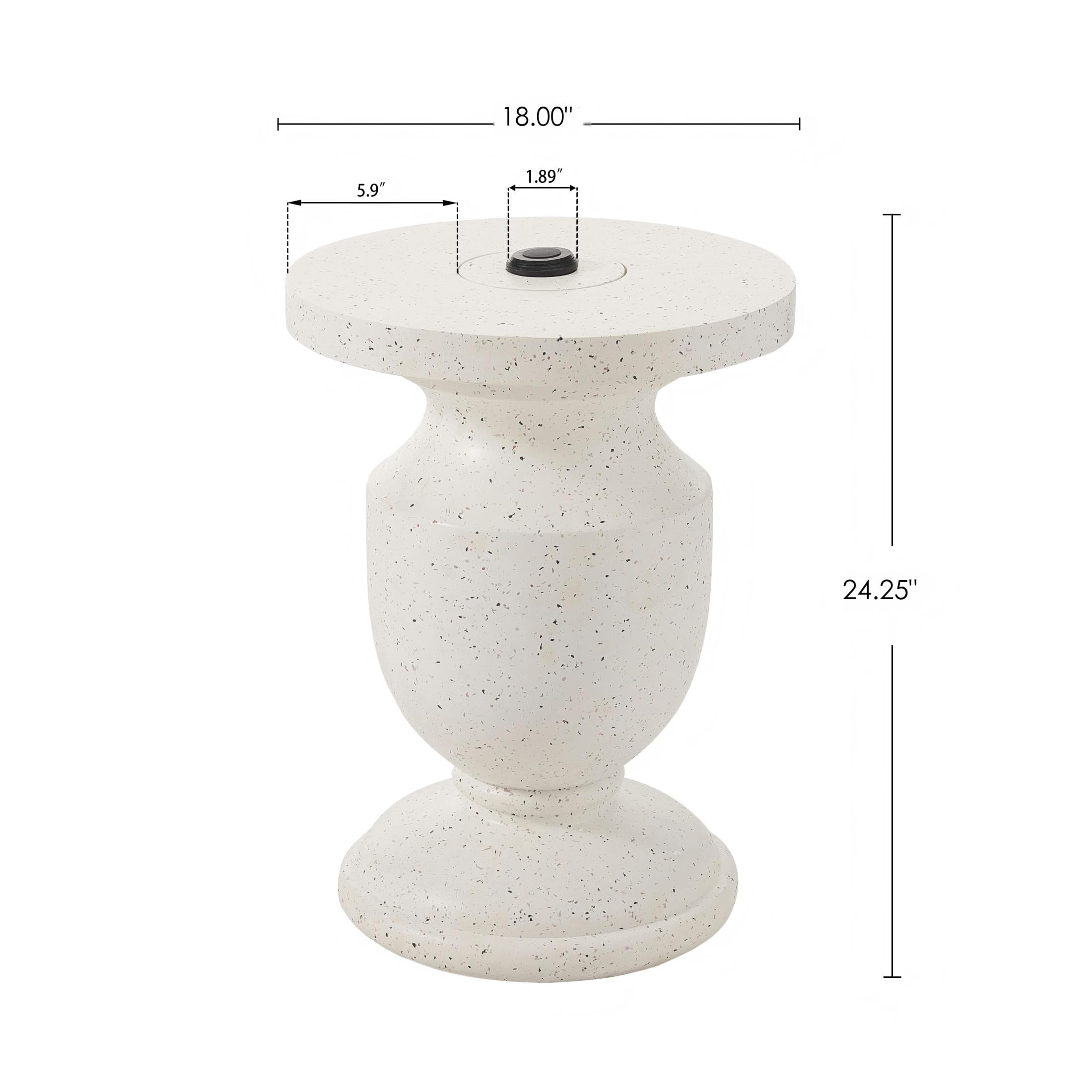 Christopher Knight Home 24.25" Outdoor MGO Umbrella Base Stand, Multiple Cap Sizes, White Speckled