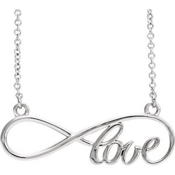 Jewels By Lux 14k White Gold Love Infinity-Inspired 17" Necklace