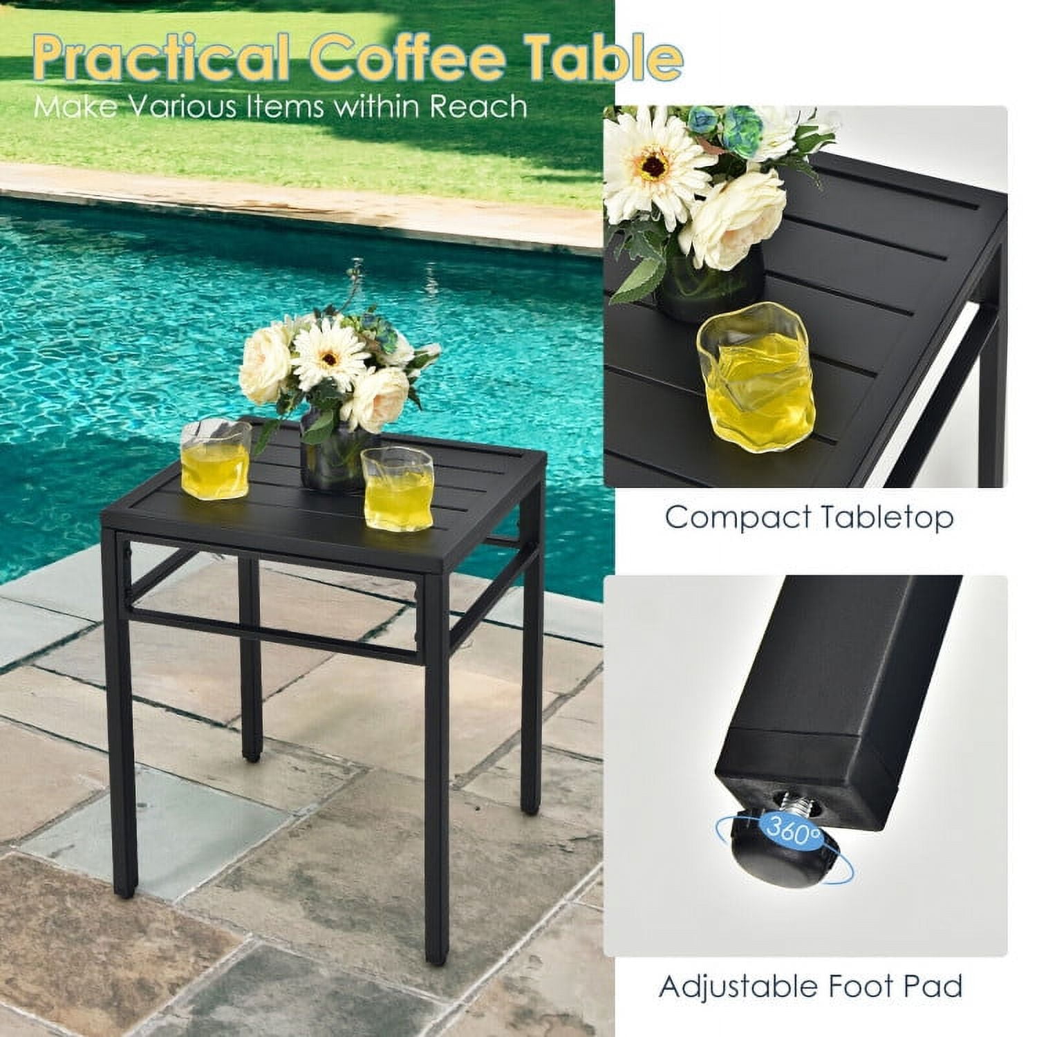 Aimee Lii 3 Pieces Patio Rattan Bistro Furniture Set, Patio Conversation Sets for Backyard and Poolside, Brown Aimee Lii 3 Pieces Patio Rattan Bistro Furniture Set, Patio Conversation Sets for Backyard and Poolside, Brown