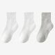 thumbnail image 1 of Kids' 3-Pack Solid Color Cotton Sports Socks for Boys and Girls - Moisture Wicking, Odor Resistant, Everyday Wear, 1 of 6