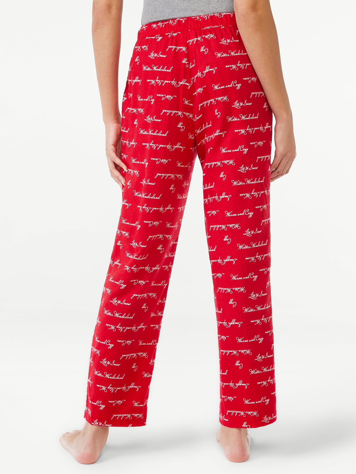 Joyspun Women’s Flannel Lounge Pants, Sizes S to 3X
