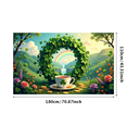thumbnail image 1 of Lucky Clover Coin Pattern St Patrick's Day Party Backdrop Banner Wall Decor Green Shamrock Leaf Decoration Photography Props Background Festive Event, 1 of 4
