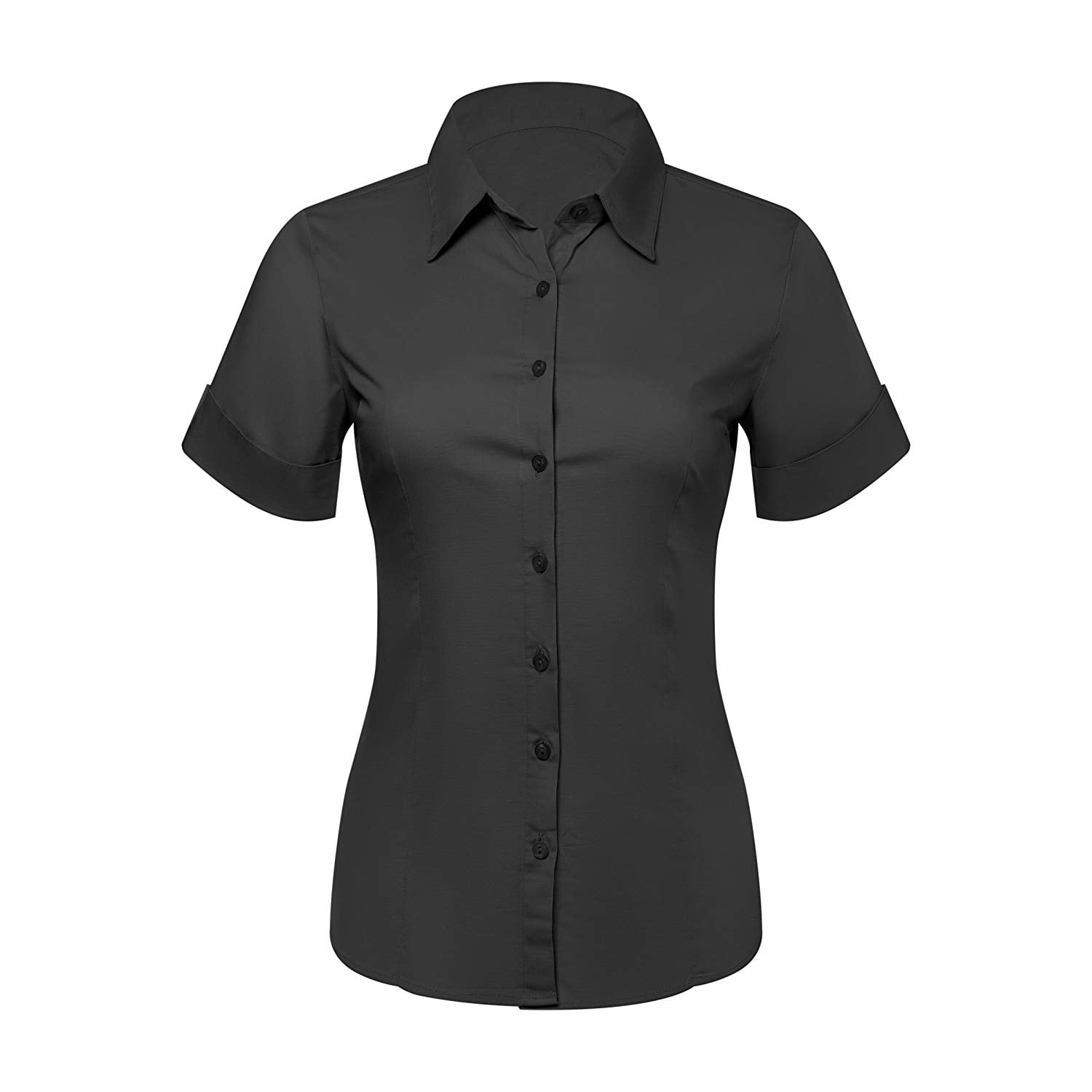 Pier 17 Button Down Shirts for Women, Fitted Short Sleeve Tailored ...