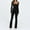 Black, variant on Aloohaidyvio Long Sleeve Jumpsuits for Women Square Neck Wide Leg Full Length Romper Playsuit Blue XL
